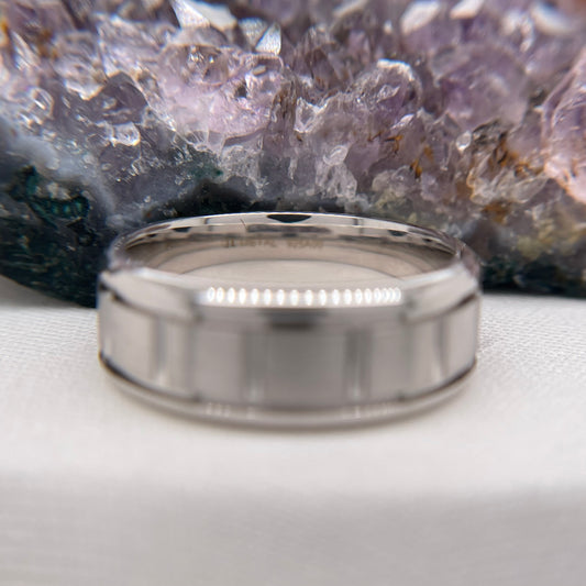 Mens Wedding Band Engagement Ring Comfort Wedding Band #4108