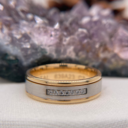 Mens Diamond Wedding Band Engagement Ring Comfort Wedding Band #4109