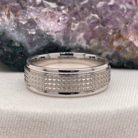 Mens Wedding Band Engagement Ring Comfort Wedding Band #4120