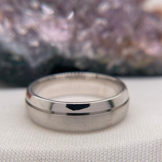 Mens Wedding Band Engagement Ring Comfort Wedding Band #4117