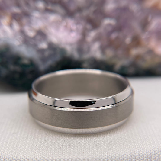 Mens Wedding Band Engagement Ring Comfort Wedding Band #4123