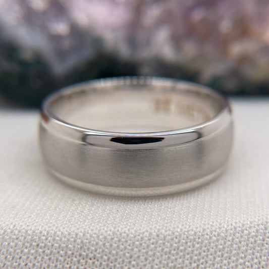 Mens Wedding Band Engagement Ring Comfort Wedding Band #4127