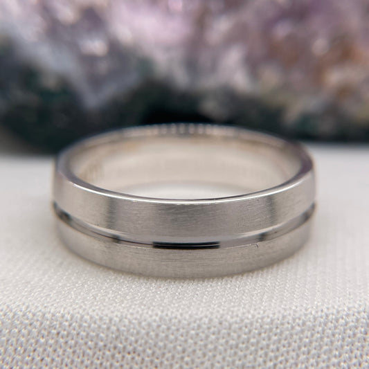 Mens Wedding Band Engagement Ring Comfort Wedding Band #4128