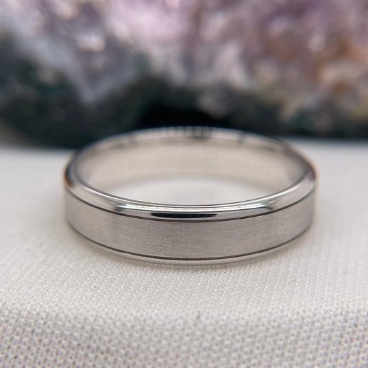 Mens Wedding Band Engagement Ring Comfort Wedding Band #4132