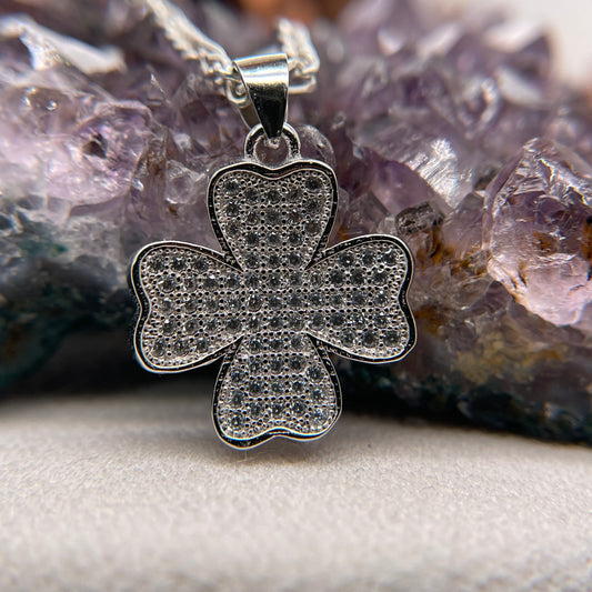 Flower Silver Pendant 925 Sterling Silver Flower Necklace