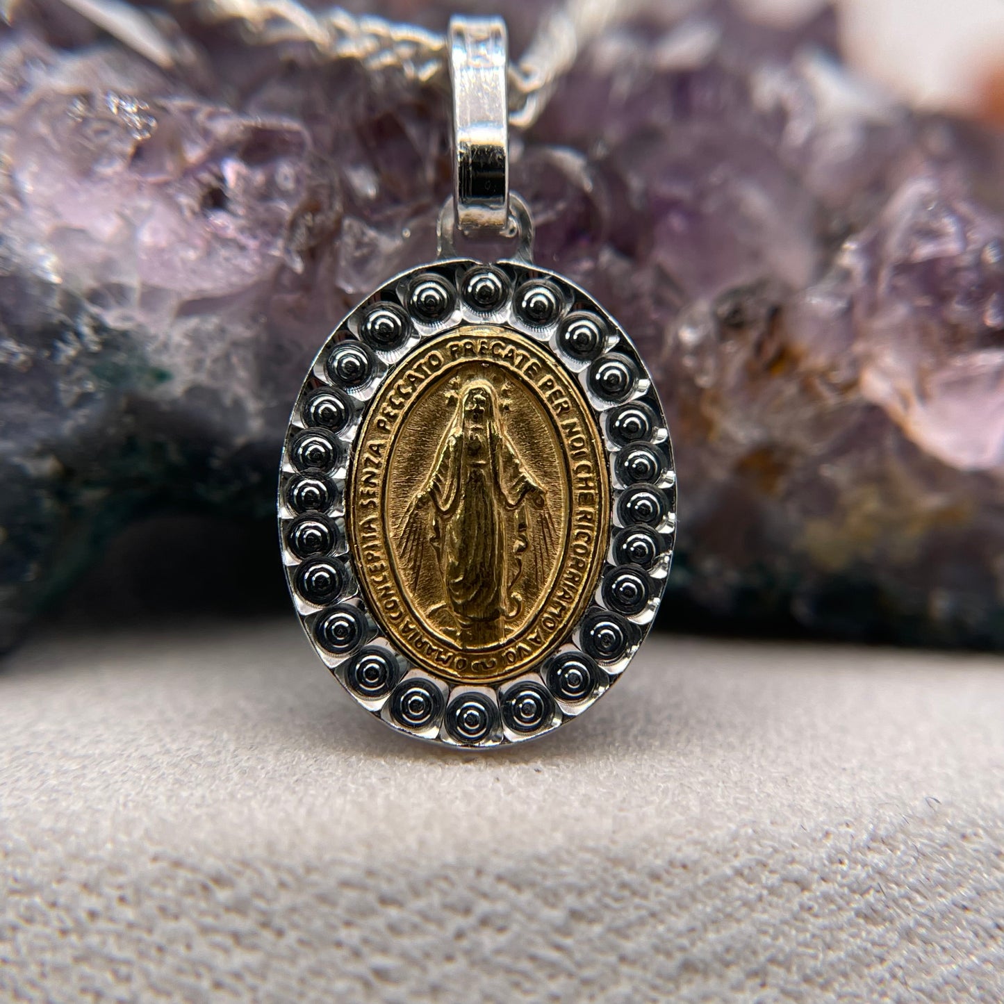 Virgin Mary Silver Pendant 925 Sterling Silver Virgin Mary Silver Necklace