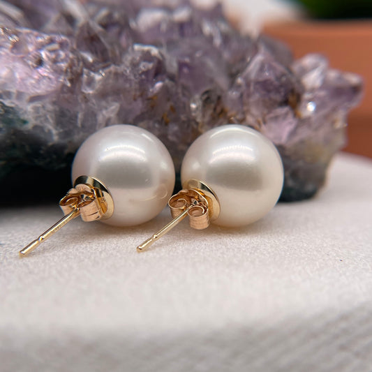 14K Yellow Gold Akoya Pearl Earrings