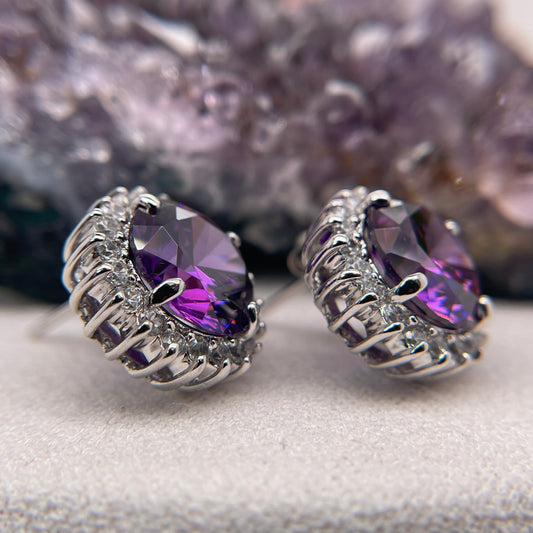 925 Sterling Silver Colorstone Earrings