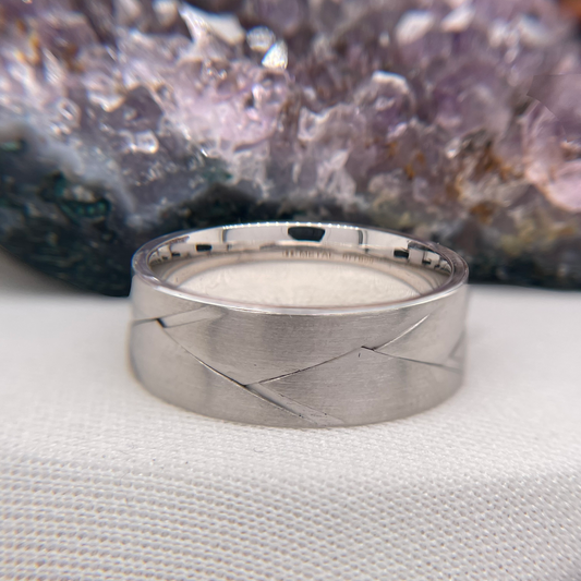 Mens Wedding Band Engagement Ring Comfort Wedding Band #4111